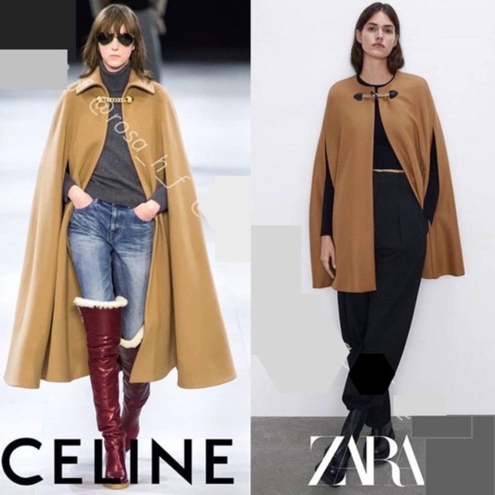 Zara Tan Cape Coat - Picture 9 of 10
